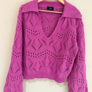 Vici Pink V-Neck Sweater